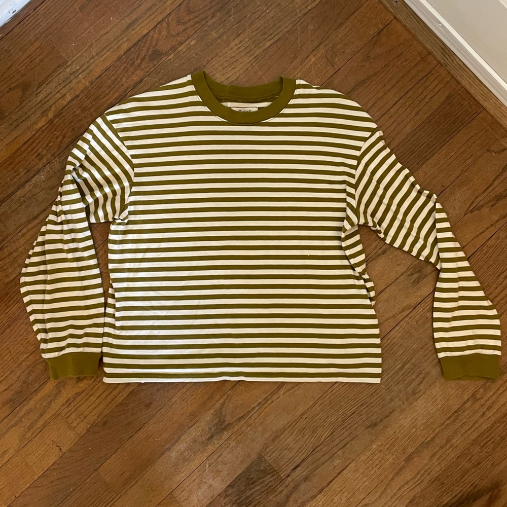 Madewell Striped Long Sleeve T Shirt Size Small